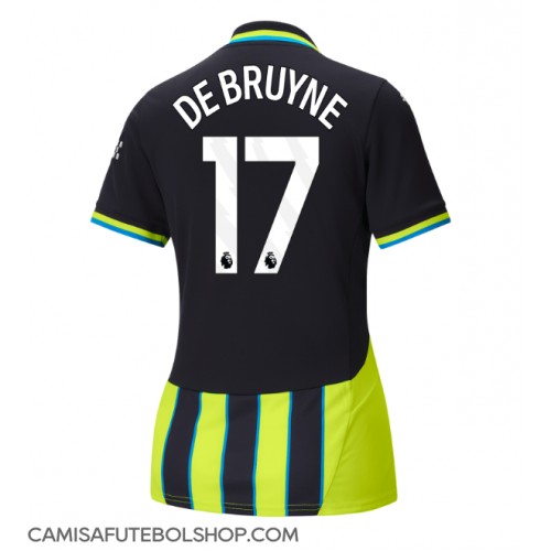 Camisa de time de futebol Manchester City Kevin De Bruyne #17 Replicas 2º Equipamento Feminina 2024-25 Manga Curta